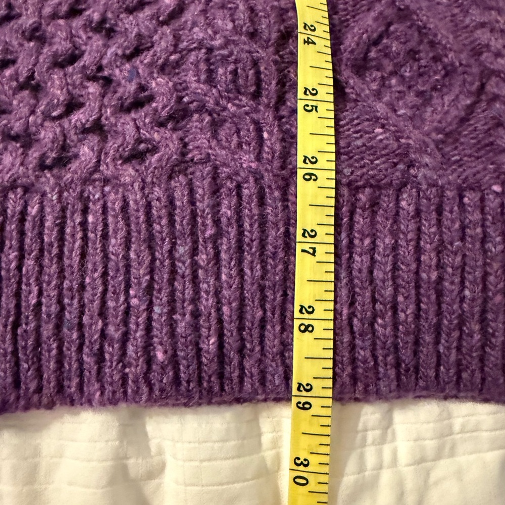 J. Crew Violet Cable Knit Sweater - Picture 9 of 9